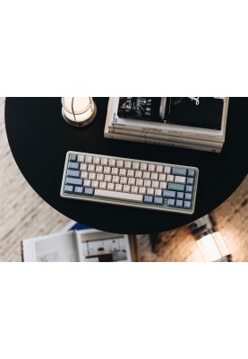 Varmilo Клавіатура механічна Minilo VXT67 Eucalyptus 67Key, Gateron G Pro 2.0 Brown, BT/WL/USB-A, Hot-Swap, EN, RGB, Рожевий