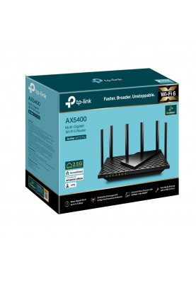 TP-Link Маршрутизатор ARCHER AX72 PRO AX5400 3xGE LAN 1x2.5GE WAN/LAN 1xGE WAN/LAN USB 3.0 MU-MIMO OFDMA