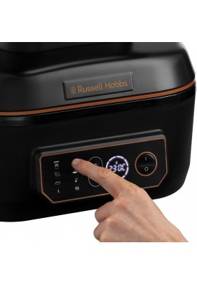 Russell Hobbs Мультипіч SatisFry Air&Grill, 1745Вт, чаша-5.5л, сенсорне керув., алюміній/пластик,чорно-оранжевий