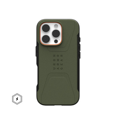UAG Чохол для iPhone 16 Pro, Civilian Magsafe, Olive Drab