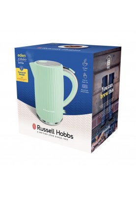 Russell Hobbs Електрочайник Eden, 1.7л, нержавіюча сталь, пластик, фісташковий