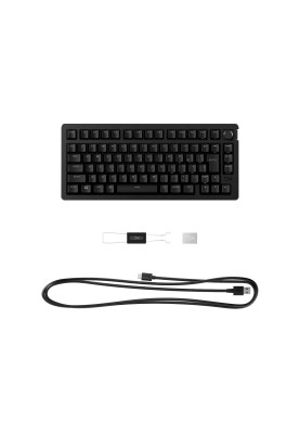 HyperX Клавіатура механічна Alloy Rise 75key, Red, USB-A/WL/BT, EN/UA, RGB, чорний