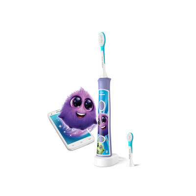 Philips Щітка зубна електр. Philips, Sonicare For Kids, 62т. колив/хв, насадок-2, фіолетовий