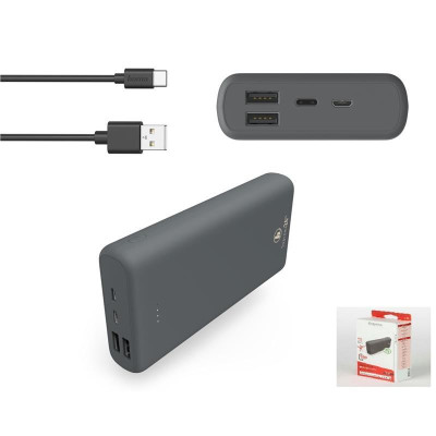 HAMA Портативний зарядний пристрій Power Bank Supreme 24HD 24000 mAh Grey