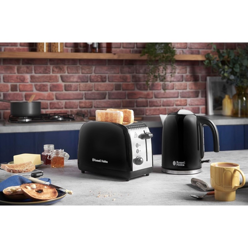 Russell Hobbs Тостер Colours Plus, 1600Вт, нержав., підігрів,разморозка, чорний