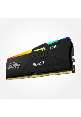 Kingston Пам'ять ПК DDR5 8GB 5200 FURY Beast RGB EXPO