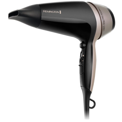 Remington Фен Thermacare Pro, 2100Вт, 3 режими, дифузор, турмалінова іоніз-я, хол. обдув, чорно-коричневий