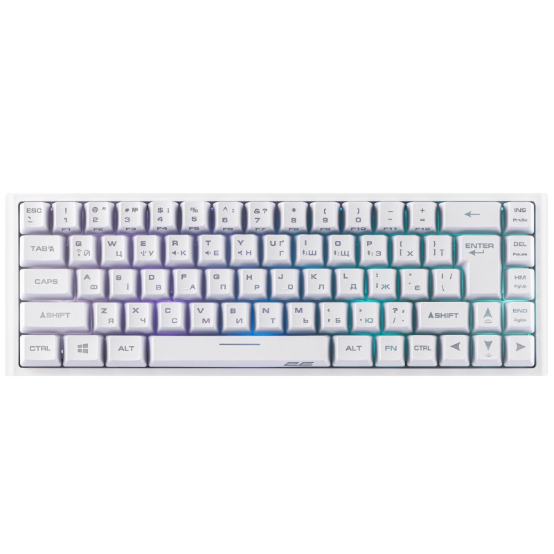 2E Gaming Клавіатура ігрова KG360 RGB 68key WL White Ukr