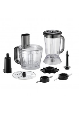 Russell Hobbs Кухонна машина Desire Matte Charcoal, 600Вт, чаша-пластик, корпус-пластик, насадок-4, чорний