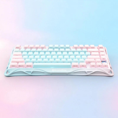 GravaStar Клавіатура механічна GravaStar Mercury K1 Lite 80keys, GravaStar x BSUN Grey, BT/WL/USB, Aurora Mist