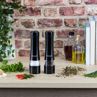 Russell Hobbs Млини для солі та перцю, ААх4, керамічні жернова, чорний