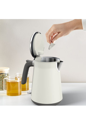 Tefal Електрочайник Collection 1.68л, Strix, нерж. сталь, бежевий