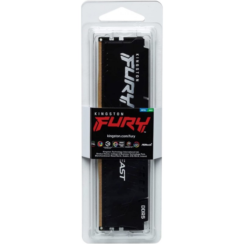 Kingston Пам'ять ПК DDR5 32GB 5200 FURY Beast Black