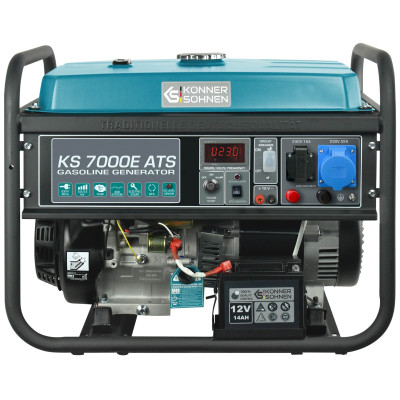 Könner & Söhnen Генератор бензиновий KS 7000E ATS, 230В, 5.5кВт, АТС, електростартер, 76.8кг