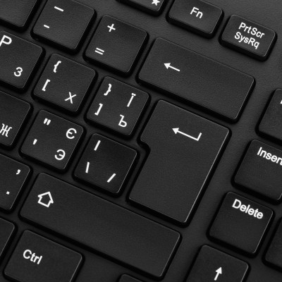 HP Клавіатура мембранна 220, 104key, WL, EN/UK, чорний HP Клавіатура мембранна 220, 104key, WL, EN/UK, чорний