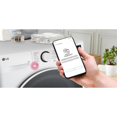 LG Пральна машина фронтальна, 9кг, 1200, A, 48см, дисплей, пара, інвертор, білий