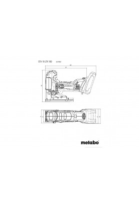 Metabo Лобзик STA 18 LTX 100 акумуляторний, 18В, 22мм, 550-2800об/хв, 1.9кг, без АКБ та ЗП