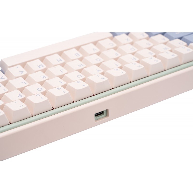 Varmilo Клавіатура механічна Minilo VXT67 Eucalyptus 67Key, Kailh Prestige Light , BT/WL/USB-A, Hot-Swap, EN, RGB, Рожевий