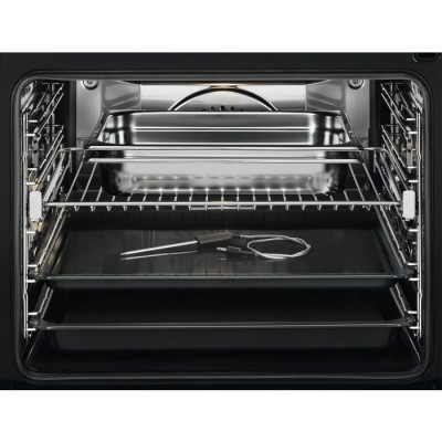 Electrolux Духовий шафа електричний, 70л, А++, пара, дисплей, конвекція, ф-ція пароварки, телескопічні напрямні, чорний
