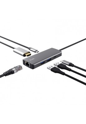 Trust USB-хаб Dalyx 6-in-1 USB-C Multi-port Dock Aluminium