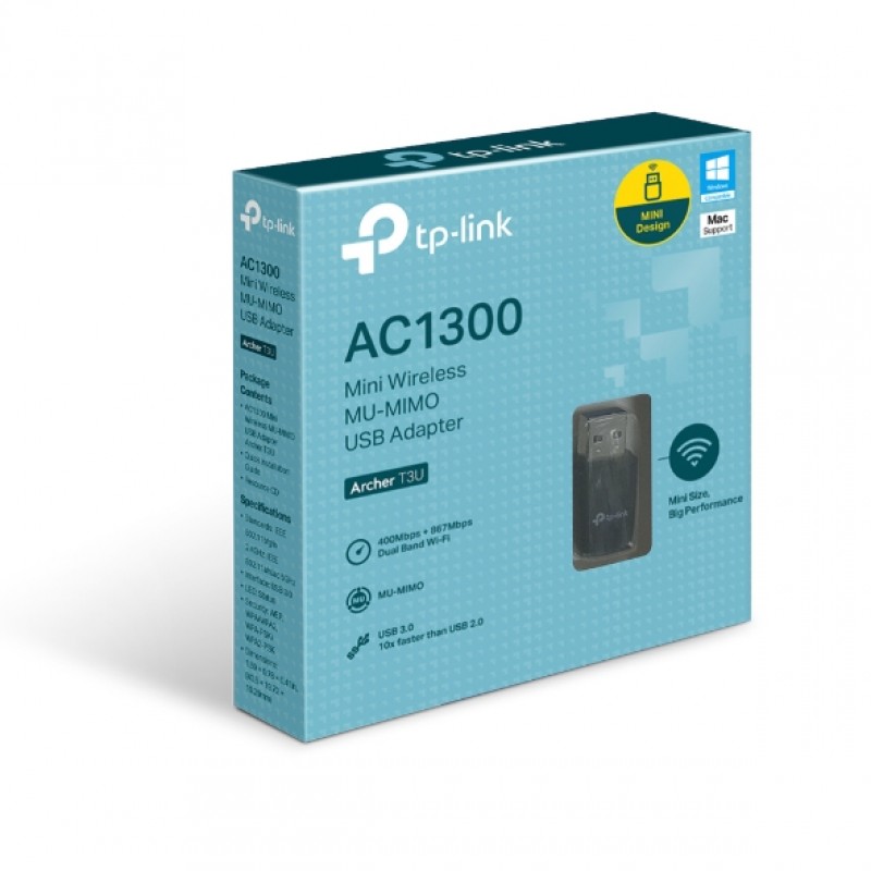 TP-Link WiFi-адаптер Archer T3U AC1300 USB3.0 MU-MIMO mini