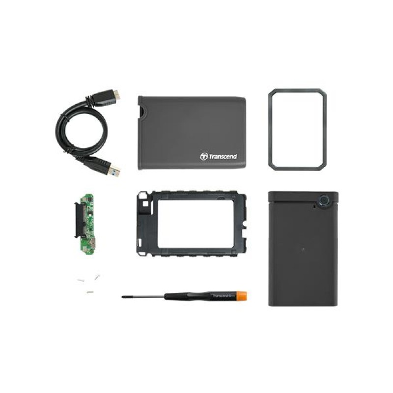 Transcend Корпус USB 3.1 Type-A для HDD/SDD SATA 2.5" Rubber Kit