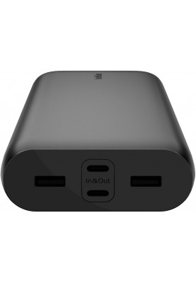 Belkin Акумулятор портативний літій-іонний Power Bank 26000мА·рік, 32Вт, USB-A/USB-C PD PPS, чорний