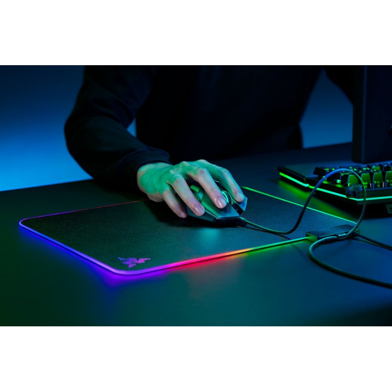 Razer Ігрова поверхня Firefly V2 RGB M Black (355х255х3мм)