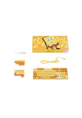 Akko Клавіатура механічна 3098S Sponge Bob 98Key, CS Starfish, USB-A, Hot-swappable, EN/UKR, RGB, Жовтий