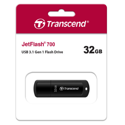 Transcend Накопичувач32GB USB 3.1 Type-A JetFlash 700 Black Transcend Накопичувач32GB USB 3.1 Type-A JetFlash 700 Black