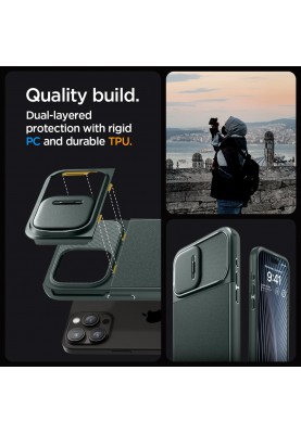 Spigen Чохол для Apple iPhone 15 Pro Optik Armor MagFit Abyss, Green