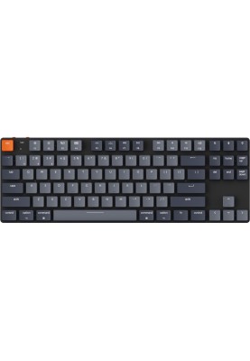 Keychron Клавіатура механічна K1SE 87Key, Gateron Brown, BT/USB-A, Low Profile, EN/UKR, White Led, чорний