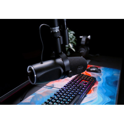 Cherry Xtrfy Мікрофон геймінговий NGALE X, Cardioid, USB-A, 2м, RGB, чорний