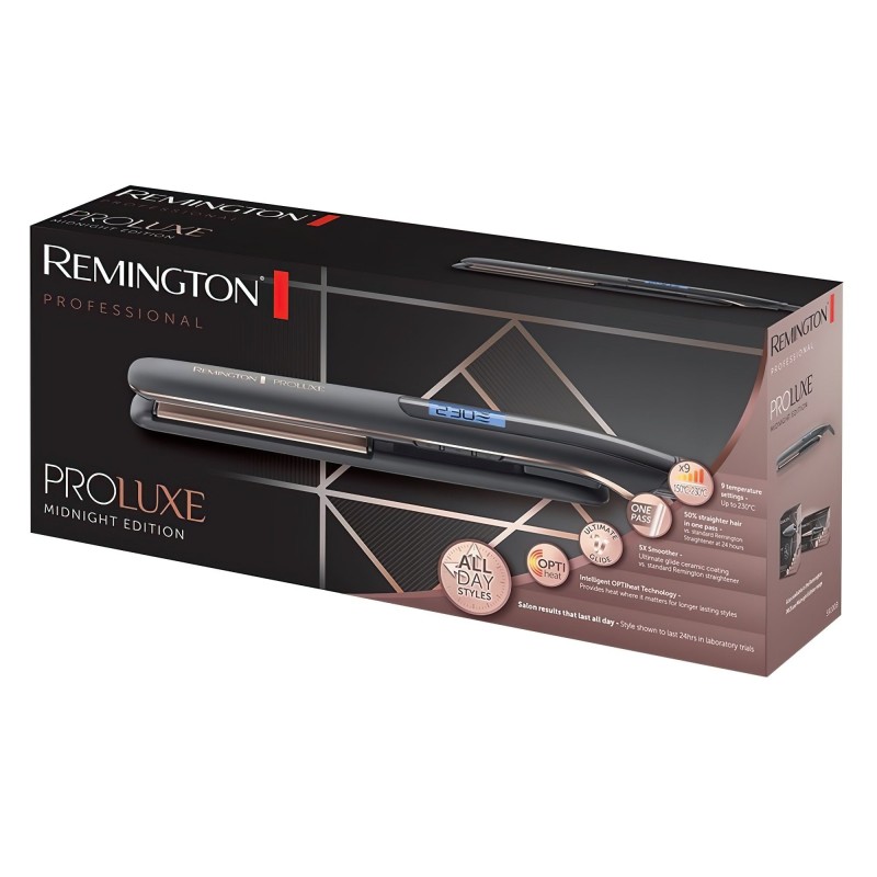 Remington Випрямляч ProLuxe Midnight Edition, 52Вт, темп.режимів-10, 150-230С, дисплей, кераміка, чорний