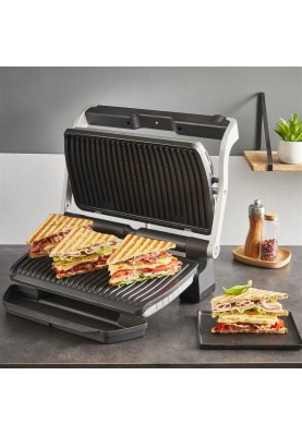 Tefal Гриль прижимний OptiGrill+ XL 2000Вт, темп. режимів-4, з`ємні пластини, алюміній, метал