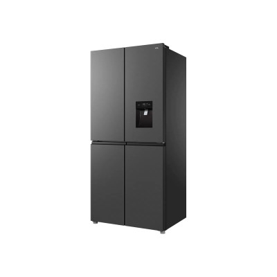 TCL Холодильник SBS, 185х84х68, холод.відд.-297л, мороз.відд.-169л, 4 дв., A++, NF, інв., диспл зовн., диспенсер., нерж