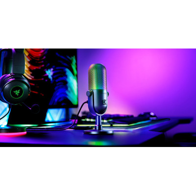 Razer Мікрофон геймінговий Seiren V3 Chroma, Uni, RGB, USB-A, 2м, чорний