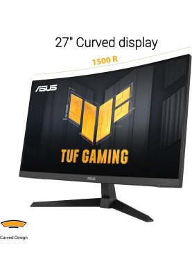 ASUS Монітор 27" TUF Gaming VG27VQM1B DVI, 2xHDMI, DP, MM, VA, 280Hz, 1ms, DCI-P3 90%, CURVED, AdaptiveSync