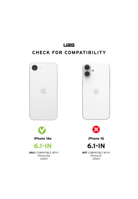 UAG Чохол для iPhone 16E (4th Gen, 2025), Plyo MagSafe, Ice/White