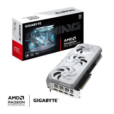 Gigabyte Відеокарта Radeon RX 9070 XT 16GB GDDR6 GAMING OC ICE білий Gigabyte Відеокарта Radeon RX 9070 XT 16GB GDDR6 GAMING OC ICE білий