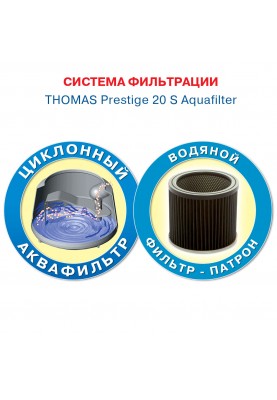 Thomas Пилосос миючий Prestige 20S, 1600Вт, вода -20л, Aquafilter, синій