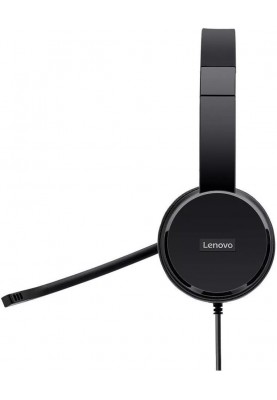 Lenovo Гарнітура ПК стерео On-ear 100, USB, 1.8м, чорний