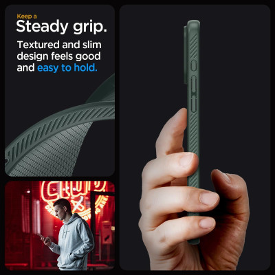 Spigen Чохол для Apple iPhone 15 Pro Liquid Air, Abyss Green