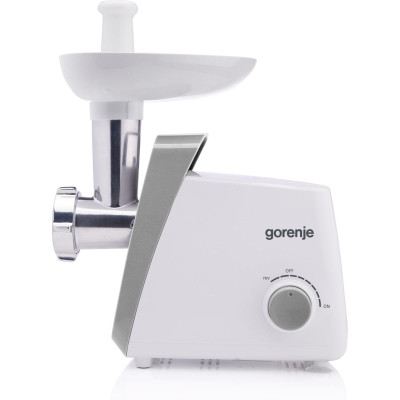 Gorenje М'ясорубка, 1600Вт, 2,2кг/хв, 2 грати, пластик, білий