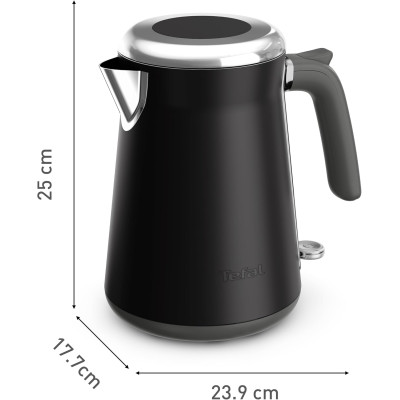 Tefal Електрочайник Tefal Collection 1.68л, Strix, нерж. сталь, чорний