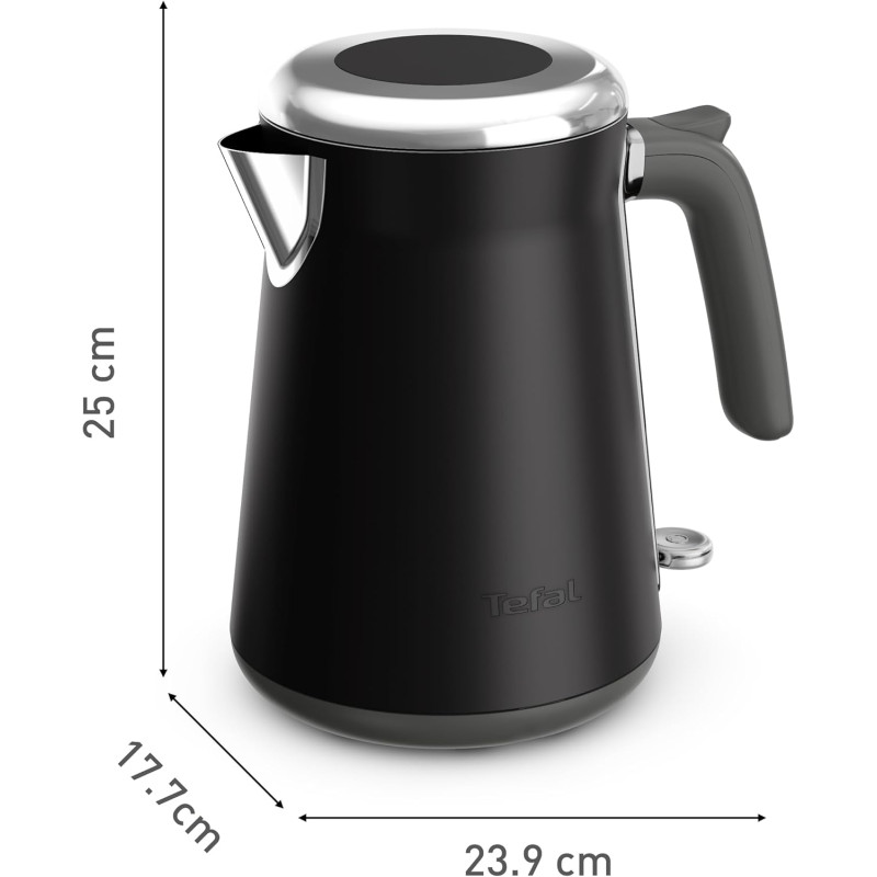 Tefal Електрочайник Tefal Collection 1.68л, Strix, нерж. сталь, чорний