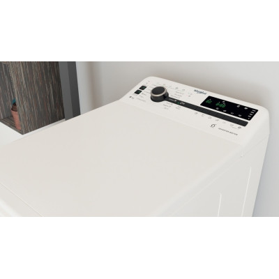 Whirlpool Пральна машина вертикальна, 6кг, 1200, B, 60см, дисплей, інвертор, білий Whirlpool Пральна машина вертикальна, 6кг, 1200, B, 60см, дисплей, інвертор, білий