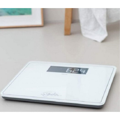 Beurer Ваги підлогові, 200кг, товщина 8мм, великий дисплей, 3хААА в комплекті, скло, білий
