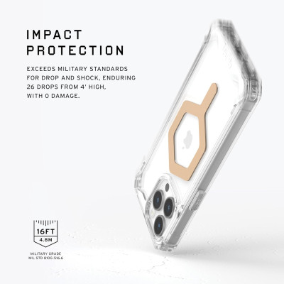 UAG Чохол для Apple iPhone 15 Pro Max Plyo Magsafe, Ice/Gold