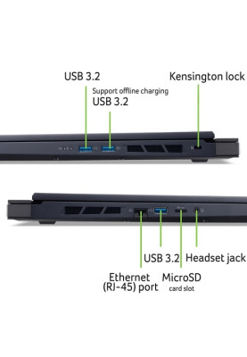 Acer Ноутбук Predator Helios Neo 18 PHN18-71 18" WUXGA, Intel i9-14900HX, 32GB, F1TB, NVD4060-8, Lin